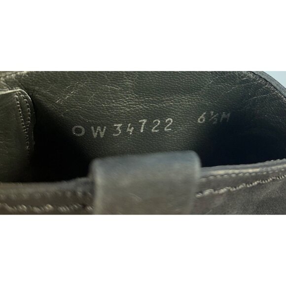 Stuart Weitzman Womens 6.5 Black Suede Ankle Boots Studded Toe Luxury Cowgirl - Picture 9 of 13